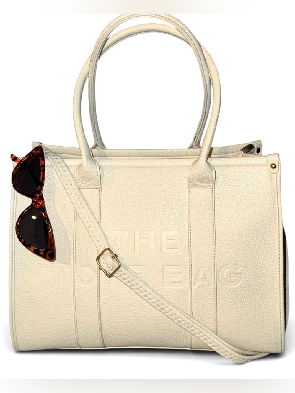 Classic Fashion Creamy White Large Tote “The Tote Bag” Shoulder/X-body  - NWT